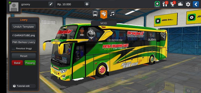 Bus JB3+ Voyager Hino RK Putra Luragung 全动画版 - thumbnail
