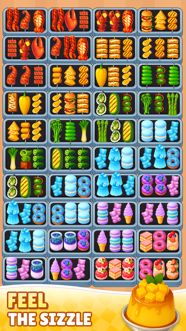 Grill Cooking Sort Challenge Match Puzzle screenshot 1