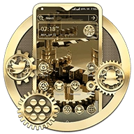 Golden Machine Gear Theme Launcher APK 3.0 - icon