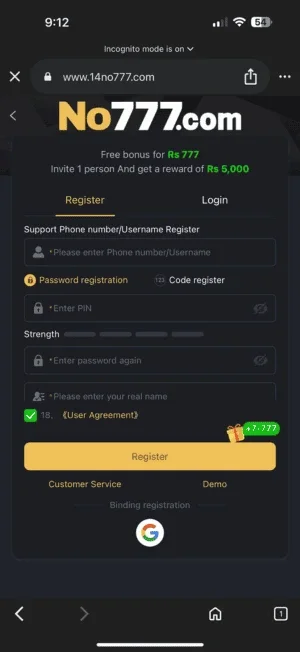No777 screenshot 2