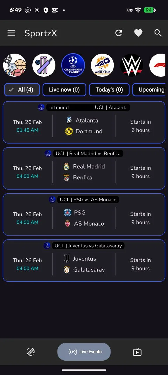 SportzX screenshot 3