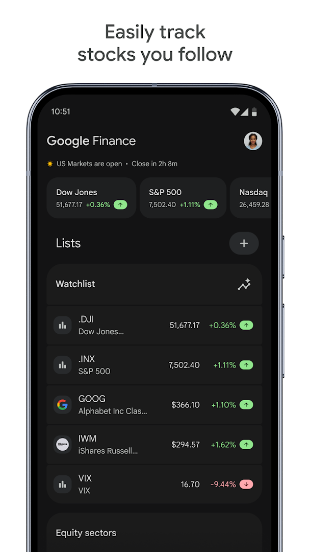 Google Finance screenshot 3