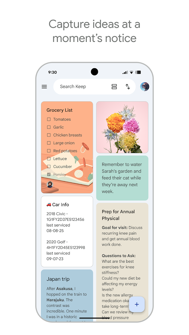 Google Keep screenshot 2