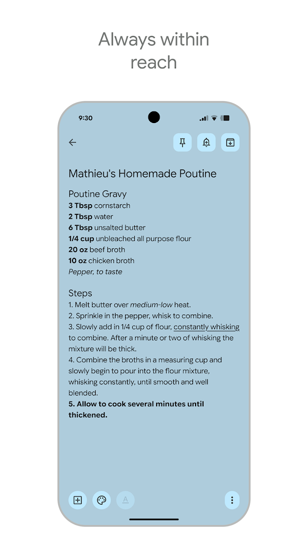 Google Keep screenshot 3